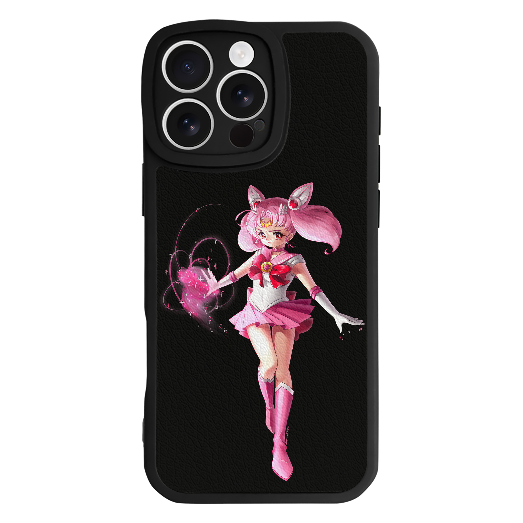 （画像用） 美少女戦士セーラームーン ちびうさ Sailor Moon Chibiusa Tsukino Usagi Small Lady Serenity 【iPhone 16シリーズ対応】シリコンスマホケース（レザー調） 材質：シリコン